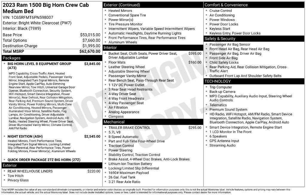 Used 2023 RAM 1500 Big Horn AWD/4WD image 41
