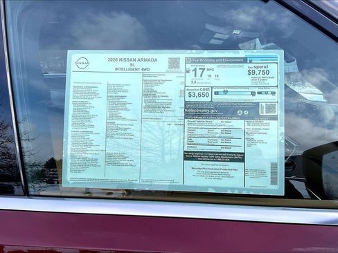 New 2026 Nissan Armada SL w/ Captain's Chari Seat Package AWD/4WD image 14