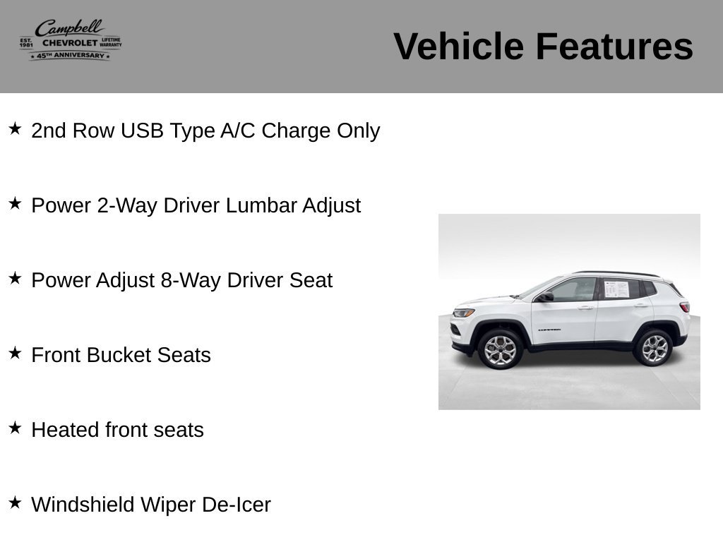 Used 2025 Jeep Compass Latitude w/ Sun & Sound Group AWD/4WD image 21