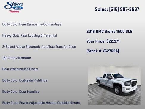 Used 2018 GMC Sierra 1500 SLE w/ Elevation Edition AWD/4WD image 40