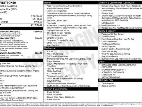 Used 2017 INFINITI QX50 Base w/ Premium Plus Package image 15