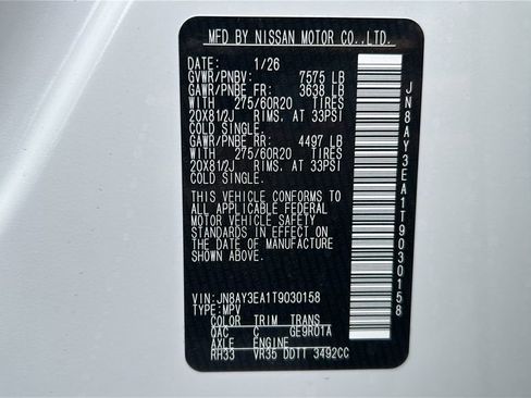 New 2026 Nissan Armada Platinum w/ Convenience Package RWD image 38