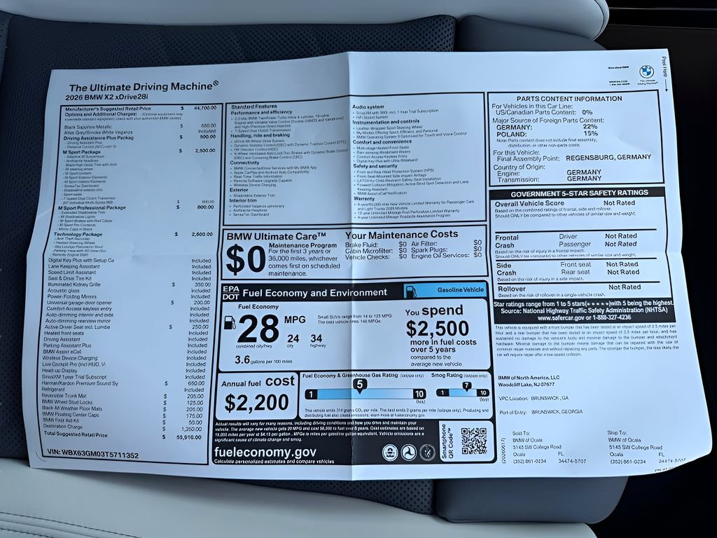 New 2026 BMW X2 xDrive28i w/ Technology Package AWD/4WD image 25