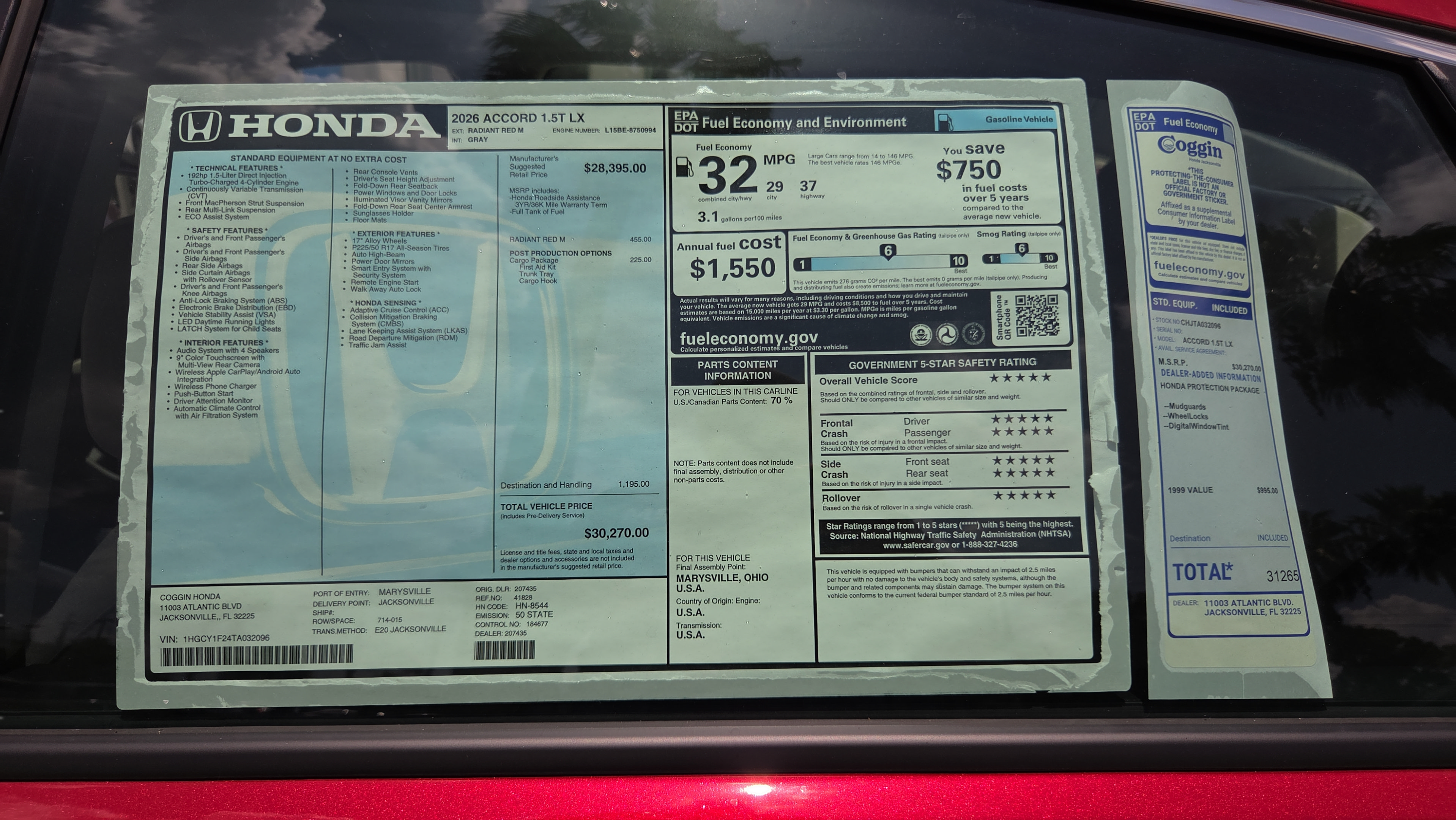 New 2026 Honda Accord LX image 10