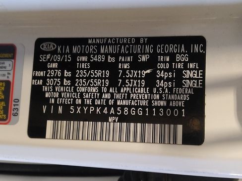 Used 2016 Kia Sorento SX FWD image 33