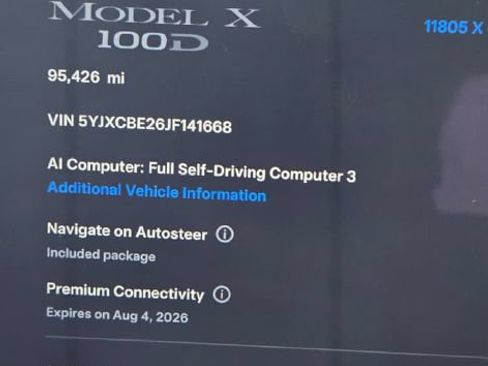 Used 2018 Tesla Model X 100D AWD/4WD image 8