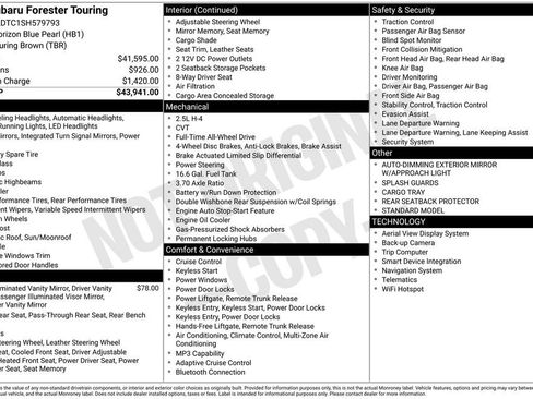 Certified 2025 Subaru Forester Touring AWD/4WD image 42