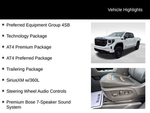 Used 2024 GMC Sierra 1500 AT4 w/ Technology Package AWD/4WD image 8
