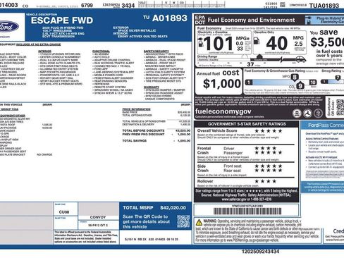 New 2026 Ford Escape Base w/ PHEV Premium Package image 55