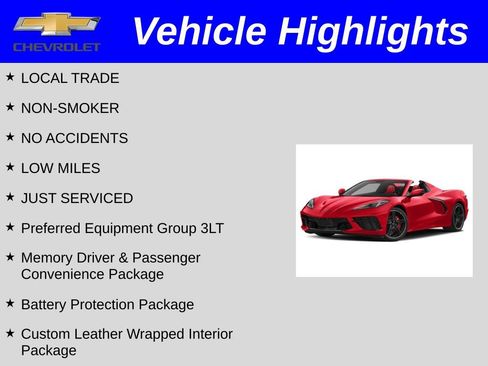 Used 2021 Chevrolet Corvette Stingray Premium Conv w/ Z51 Performance Package RWD image 2