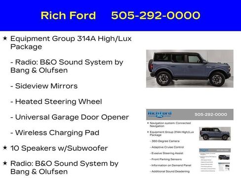 Certified 2024 Ford Bronco Outer Banks AWD/4WD image 32