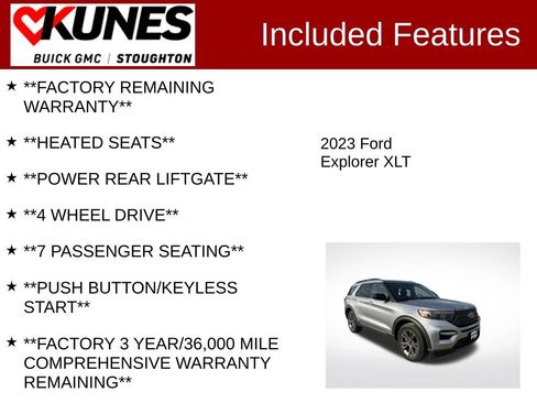 Used 2023 Ford Explorer XLT w/ Equipment Group 202A AWD/4WD image 3