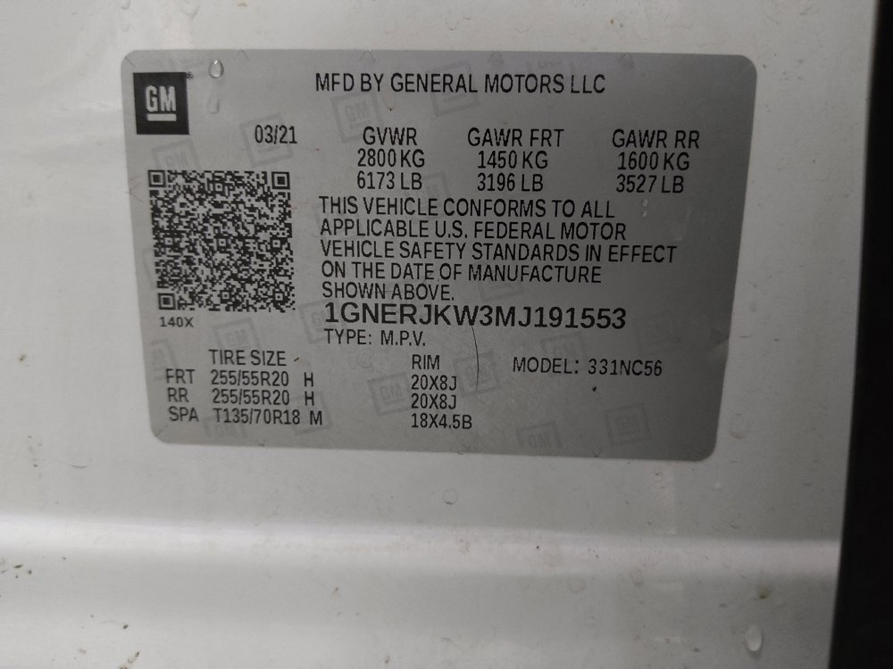 Used 2021 Chevrolet Traverse RS w/ LPO, Floor Liner Package FWD image 33
