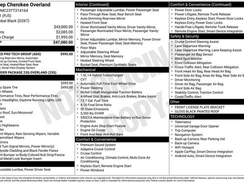 New 2026 Jeep Cherokee Overland w/ Advanced Pro Tech Group AWD/4WD image 30
