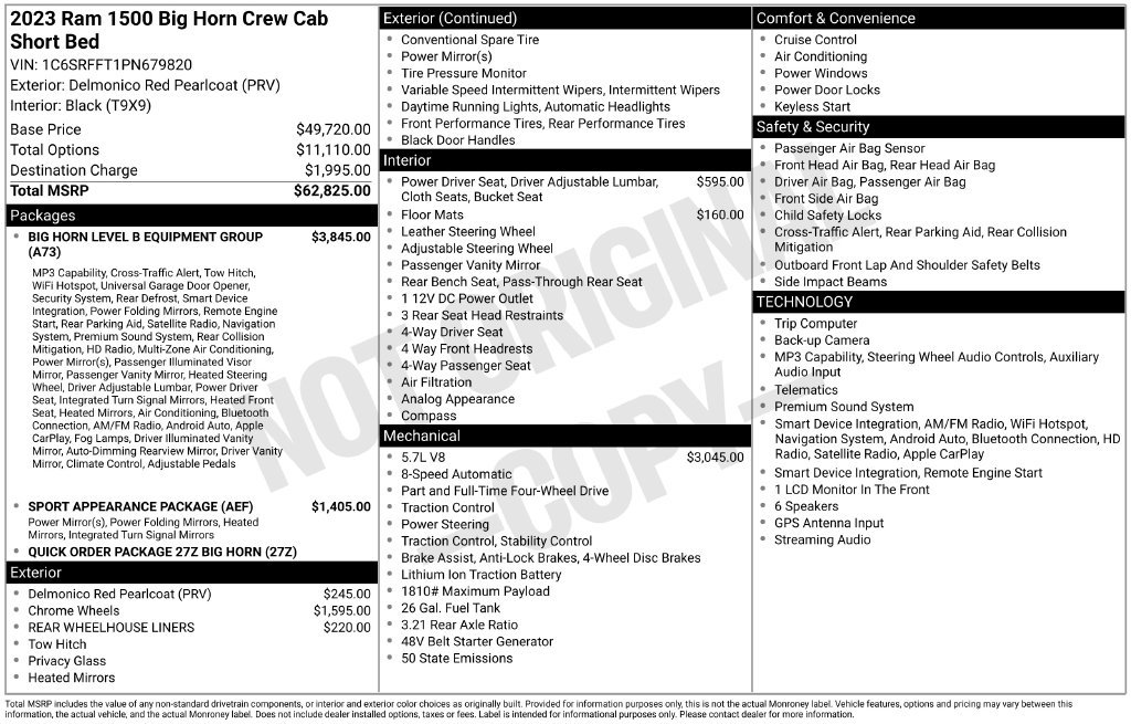 Used 2023 RAM 1500 Big Horn AWD/4WD image 30