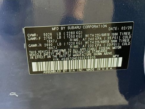 Used 2025 Subaru Outback Limited XT w/ Popular Package #2 AWD/4WD image 43