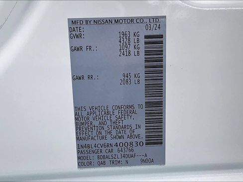Certified 2024 Nissan Altima 2.5 SR w/ SR Premium Package FWD image 34