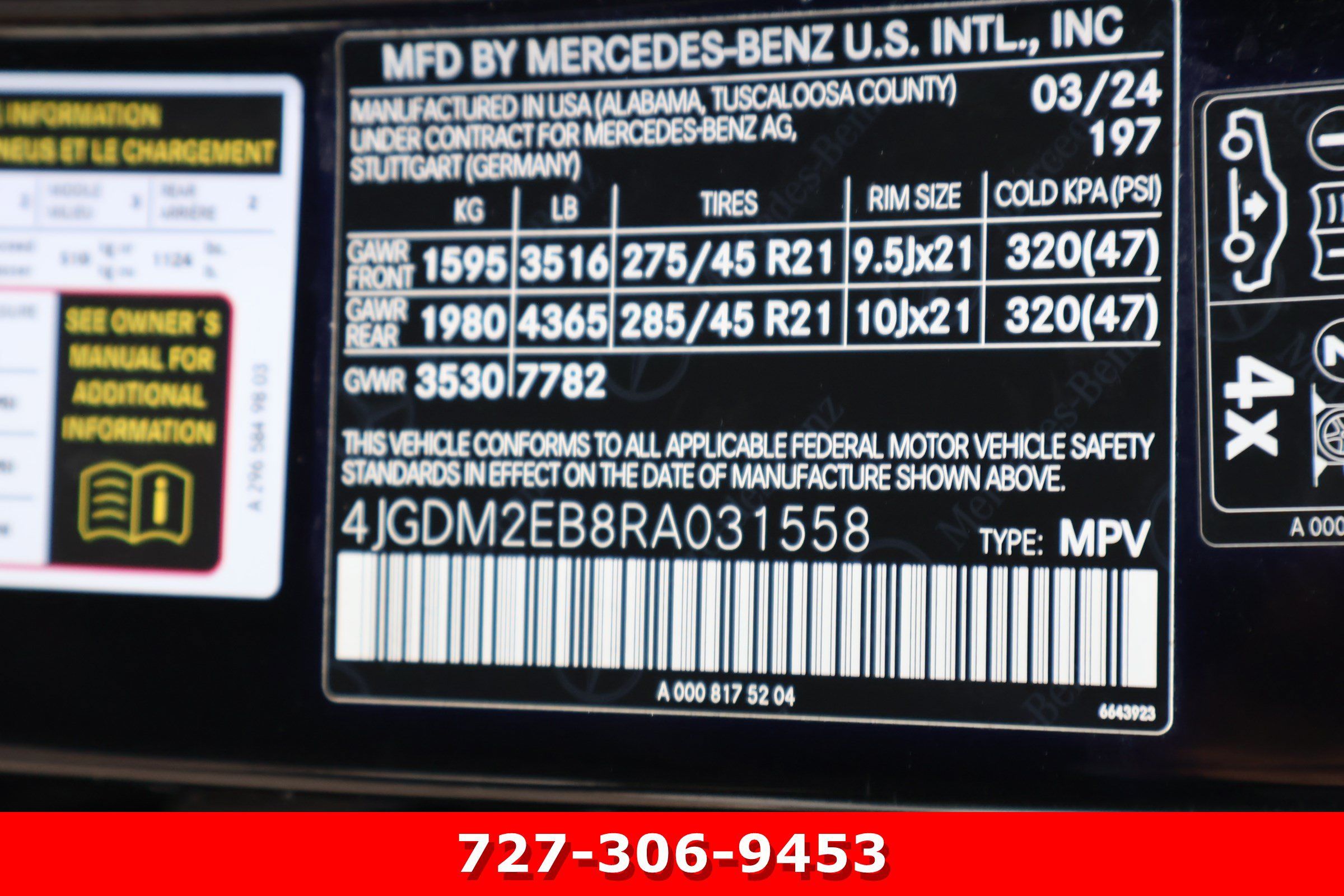 Certified 2024 Mercedes-Benz EQS 450+ 4MATIC SUV image 28