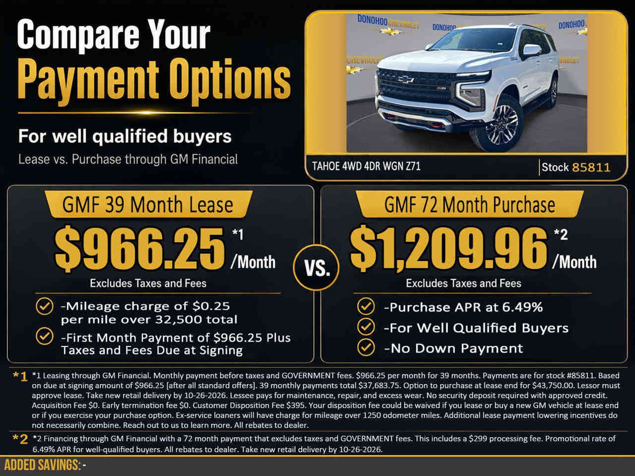 New 2027 Chevrolet Tahoe Z71 w/ Comfort Package AWD/4WD image 2