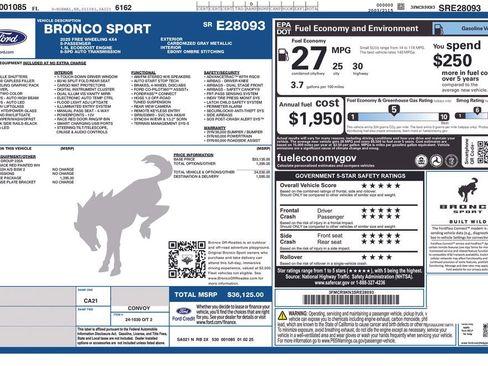 New 2025 Ford Bronco Sport Free Wheeling w/ Convenience Package image 8