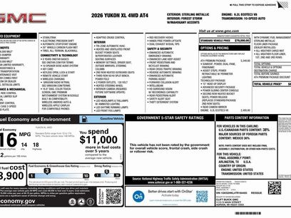 New 2026 GMC Yukon XL AT4 w/ AT4 Premium Package