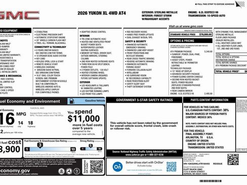 New 2026 GMC Yukon XL AT4 w/ AT4 Premium Package image 4