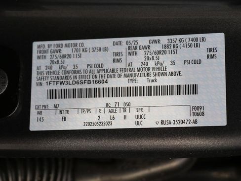Used 2025 Ford F150 XLT w/ Equipment Group 302A MID AWD/4WD image 32