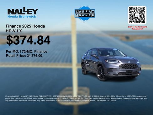 Certified 2025 Honda HR-V LX image 3