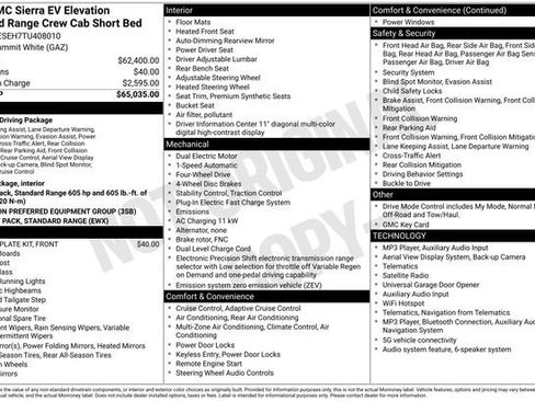 Certified 2026 GMC Sierra EV Elevation AWD/4WD image 43