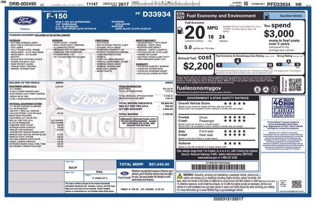 Certified 2023 Ford F150 XLT w/ Equipment Group 301A Mid AWD/4WD image 19