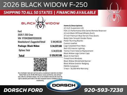 New 2026 Ford F250 Lariat w/ Black Appearance Package
