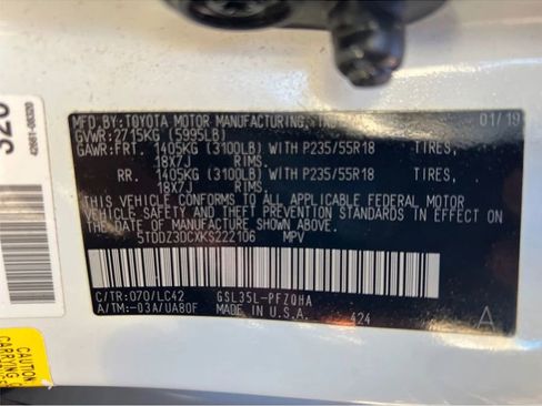 Used 2019 Toyota Sienna XLE Premium AWD/4WD image 28