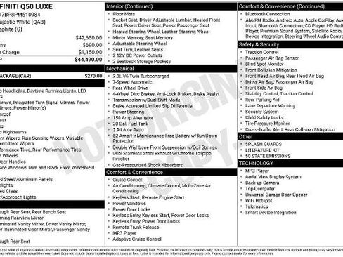 Certified 2023 INFINITI Q50 Luxe w/ Cargo Package image 26