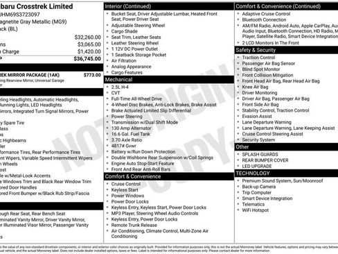Certified 2025 Subaru Crosstrek 2.5i Limited w/ Crosstrek Mirror Package image 26