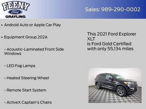 Used 2021 Ford Explorer XLT w/ Equipment Group 202A AWD/4WD image 9