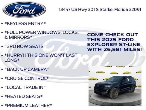 Certified 2025 Ford Explorer ST-Line w/ ST-Line Street Pack AWD/4WD image 12