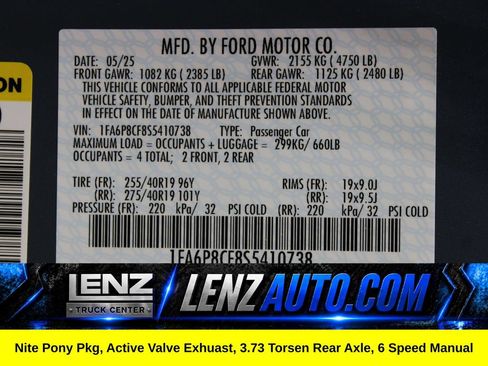 Used 2025 Ford Mustang GT Premium w/ GT Performance Package RWD image 60