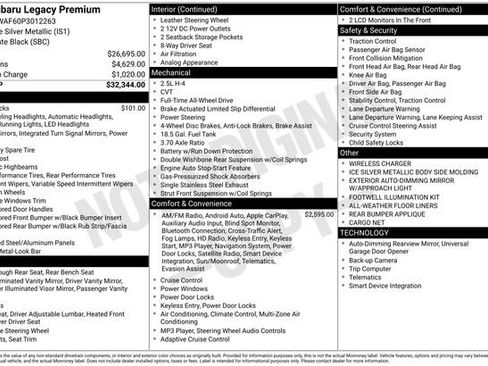 Certified 2023 Subaru Legacy Premium image 13