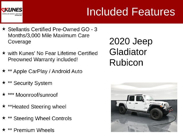 Certified 2020 Jeep Gladiator Rubicon AWD/4WD image 2