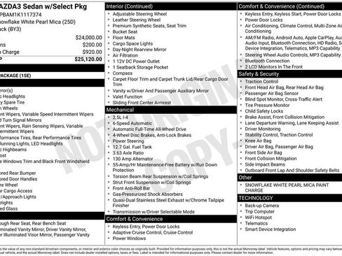 Used 2019 MAZDA MAZDA3 AWD Sedan w/ Select Package image 9