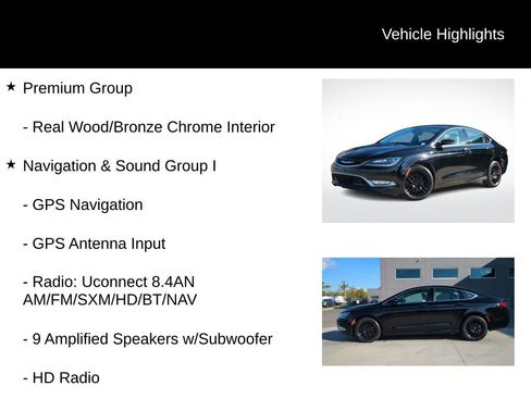 Used 2015 Chrysler 200 C w/ Navigation & Sound Group I image 11