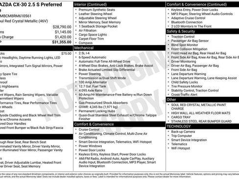 Certified 2024 MAZDA CX-30 AWD 2.5 S w/ Preferred Package image 10