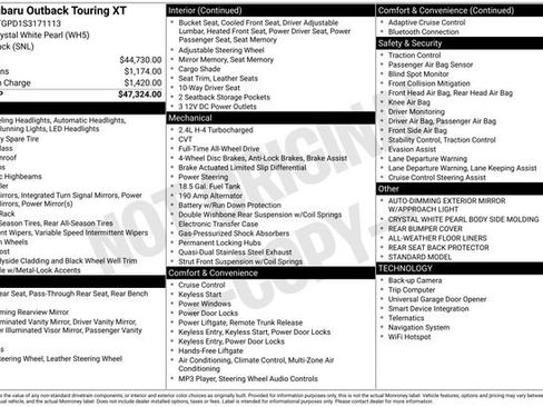 Used 2025 Subaru Outback Touring XT image 37