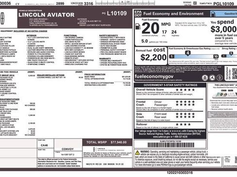 Used 2023 Lincoln Aviator Reserve w/ Equipment Group 201A image 9