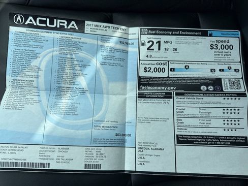 Used 2017 Acura MDX SH-AWD w/ Tech & Entertainment image 27