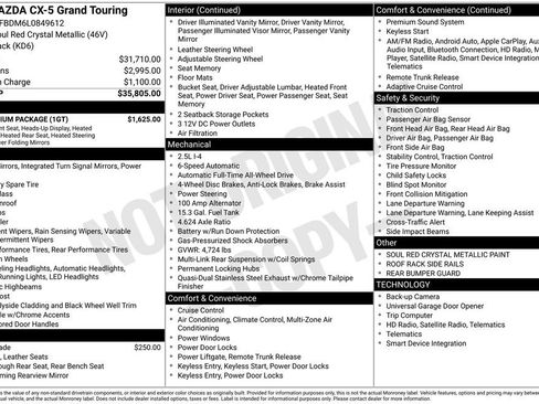 Used 2020 MAZDA CX-5 Grand Touring w/ GT Premium Package image 33