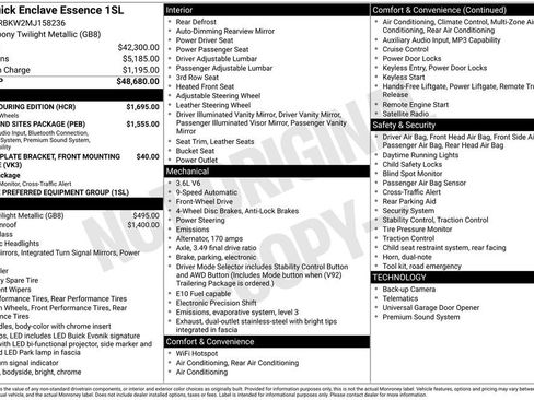 Used 2021 Buick Enclave Essence w/ Sport Touring Edition FWD image 1