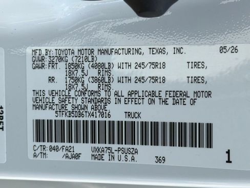 New 2026 Toyota Tundra SR AWD/4WD image 36