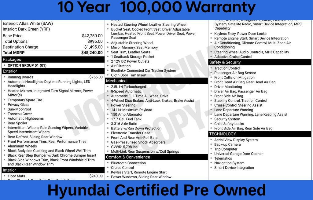 Used 2025 Hyundai Santa Cruz Limited AWD/4WD image 9