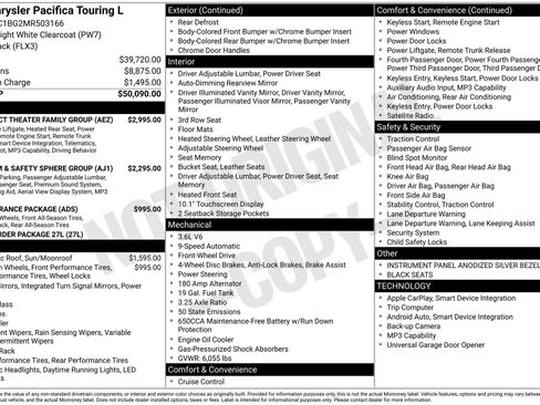 Used 2021 Chrysler Pacifica Touring-L w/ Uconnect Theater Family Group image 4